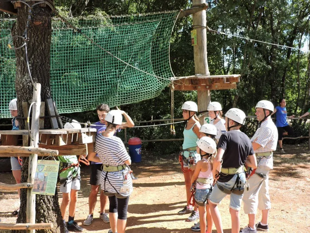 Birthday group on the high ropes at Glavani Park